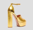 Elie Saab - PLATAFORMAS DORADAS DE PIEL