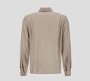 Herno - BLUSA BEIGE CON DISEÑO DE CADENAS