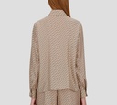 Herno - BLUSA BEIGE CON DISEÑO DE CADENAS