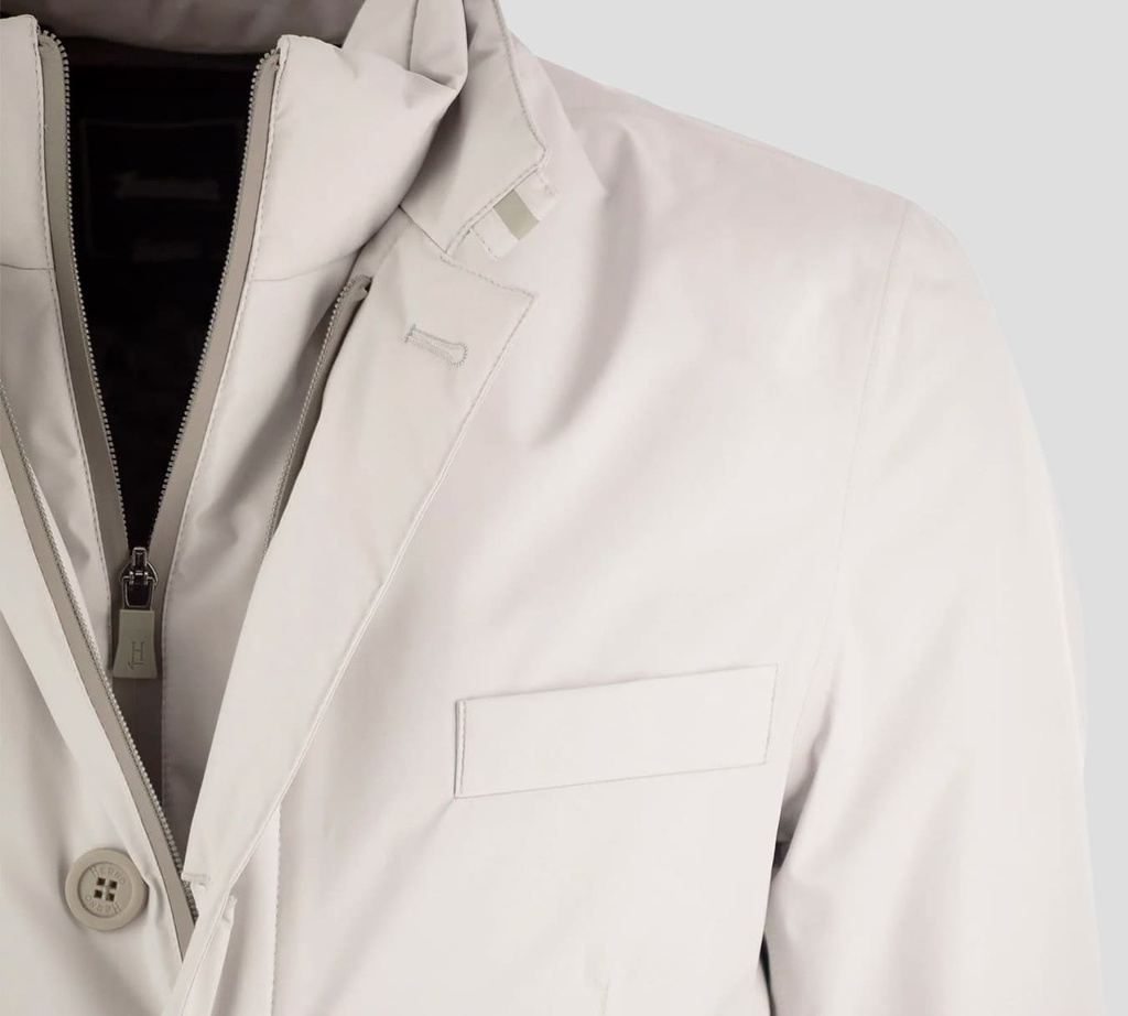 Herno - BLAZER IMPERMEABLE DOBLE CAPA BLANCO HUESO