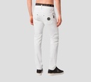 Philipp Plein - SKINNY JEANS CORTE CUT FIT UNICOLOR CON SELLO SOBRE BOLSILLO TRASERO