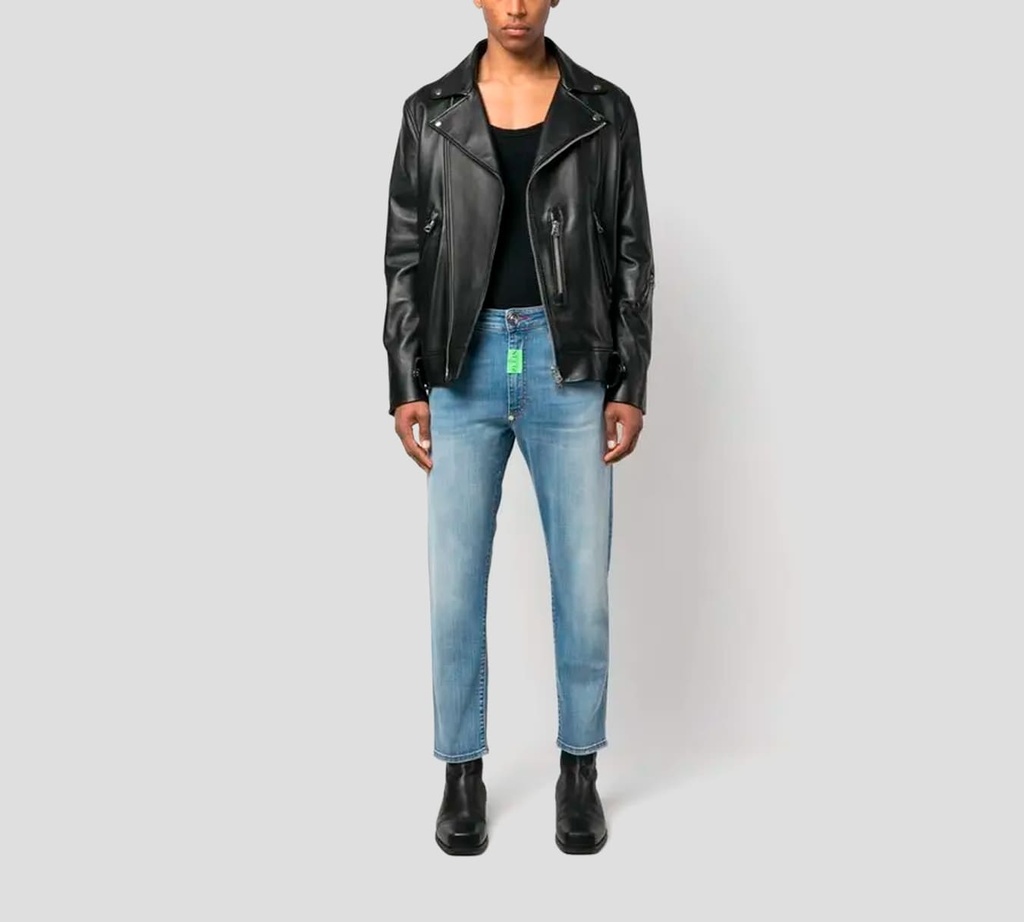 Philipp Plein - SKINNY JEANS CONFORT SUPREME FIT CON SELLO SOBRE BOLSILLO TRASERO