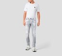 Philipp Plein - JEAN GRIS CON EMOJI DE FUEGO BORDADO