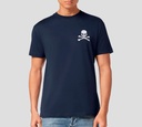 T-shirt Round Neck SS Tattoo SKULL BLUE
