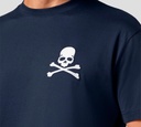 T-shirt Round Neck SS Tattoo SKULL BLUE