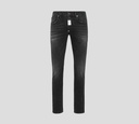 Philipp Plein - SKINNY JEANS SUPER STRAIGHT CON SELLO SOBRE BOLSILLO TRASERO