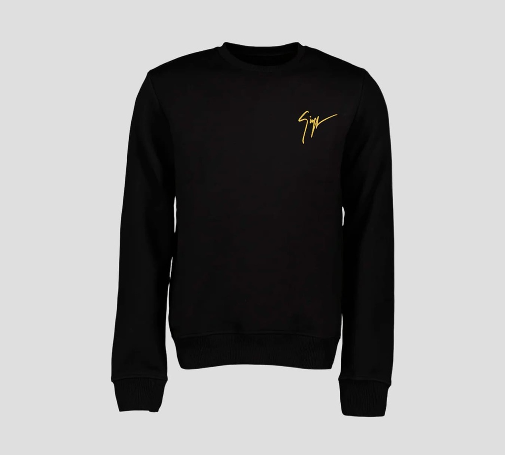 Giuseppe Zanotti - SWEATER BÁSICO CUELLO REDONDO CON LOGO BORDADO