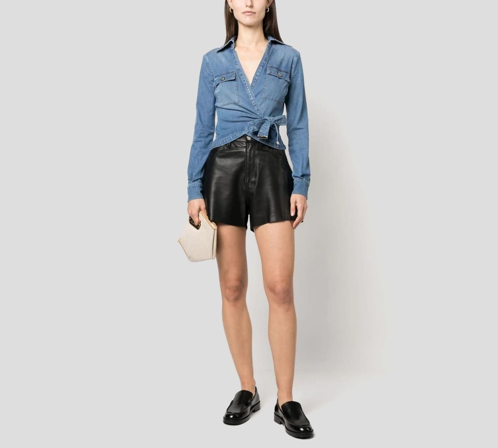 Elisabetta Franchi - BLUSA TIPO JEANS CORTA