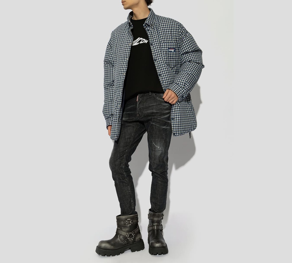 Dsquared2 - FRANELA NEGRA ICON CUELLO REDONDO