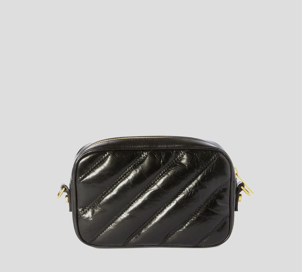 Off White - BANDOLERO NEGRO DE UN SOLO COMPARTIMIENTO CON HEBILLA DE MARCA METALICA