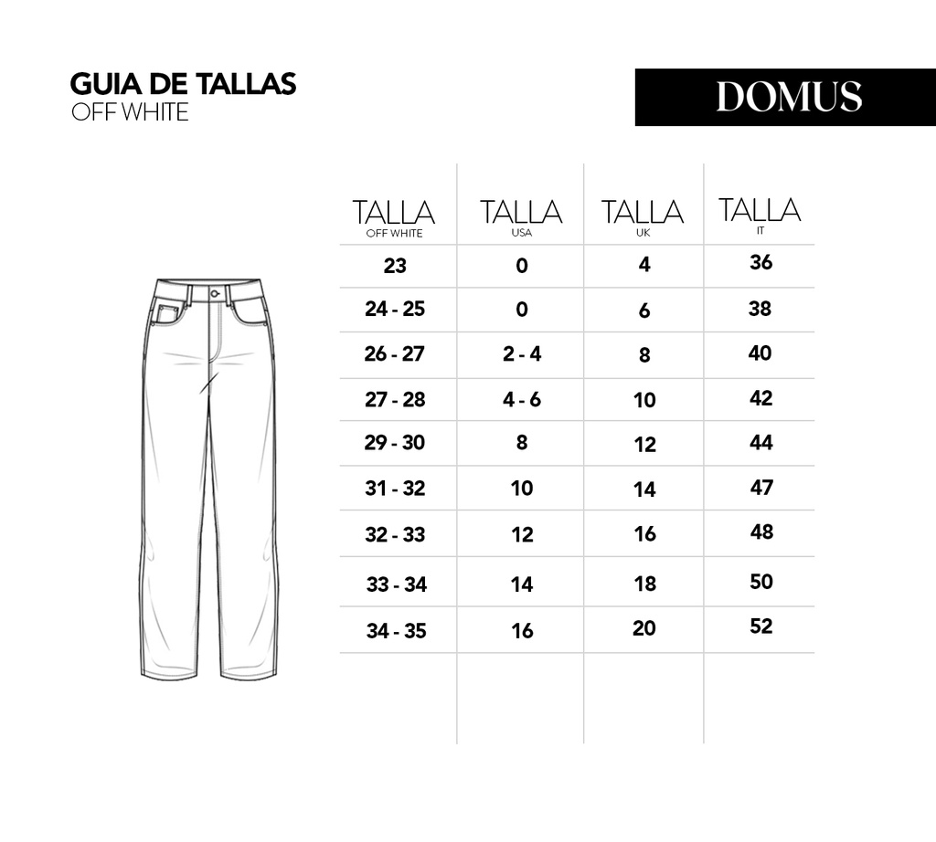 Off White - JEANS AZUL CLARO CORTE RECTO