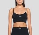 Off White - TOP NEGRO DE TIRAS CON LOGO FRONTAL 