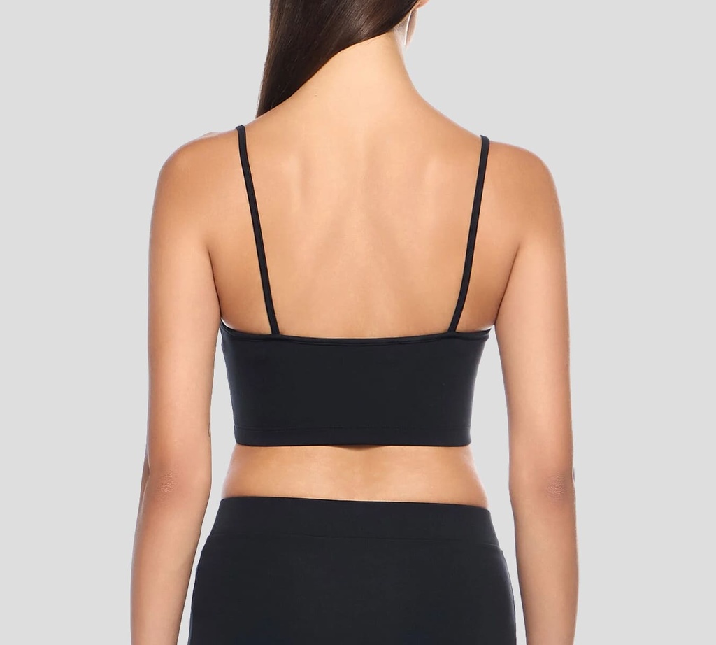 Off White - TOP NEGRO DE TIRAS CON LOGO FRONTAL 