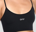 Off White - TOP NEGRO DE TIRAS CON LOGO FRONTAL 