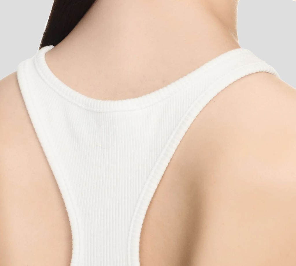 Off White - TOP BLANCO CON CORTE DE FRANELILLA Y LOGO ESTAMPADO EN EL PECHO