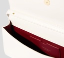 Off White - CARTERA DE MANO BLANCA EN CUERO CON HEBILLA DE MARCA METALICA