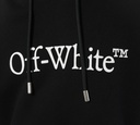 Off White - SWEATER HOODIE NEGRO CON LOGO ESTAMPADO Y BOLSILLO FRONTAL