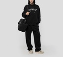 Off White - SWEATER HOODIE NEGRO CON LOGO ESTAMPADO Y BOLSILLO FRONTAL