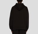 Off White - SWEATER HOODIE NEGRO CON LOGO ESTAMPADO SOBRE EL PECHO Y BOLSILLO FRONTAL