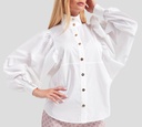 Elisabetta Franchi - BLUSA DE CUELO ALTO Y MANGA LARGA