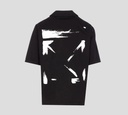 Off White - CAMISA MANGA CORTA NEGRA CON ESTAMPADO SOBRE LA ESPALDA