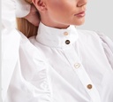 Elisabetta Franchi - BLUSA DE CUELO ALTO Y MANGA LARGA