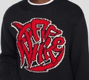 Off White - SWEATER NEGRO TEJIDO CON PATRON DE GRAFFITI AL FRENTE