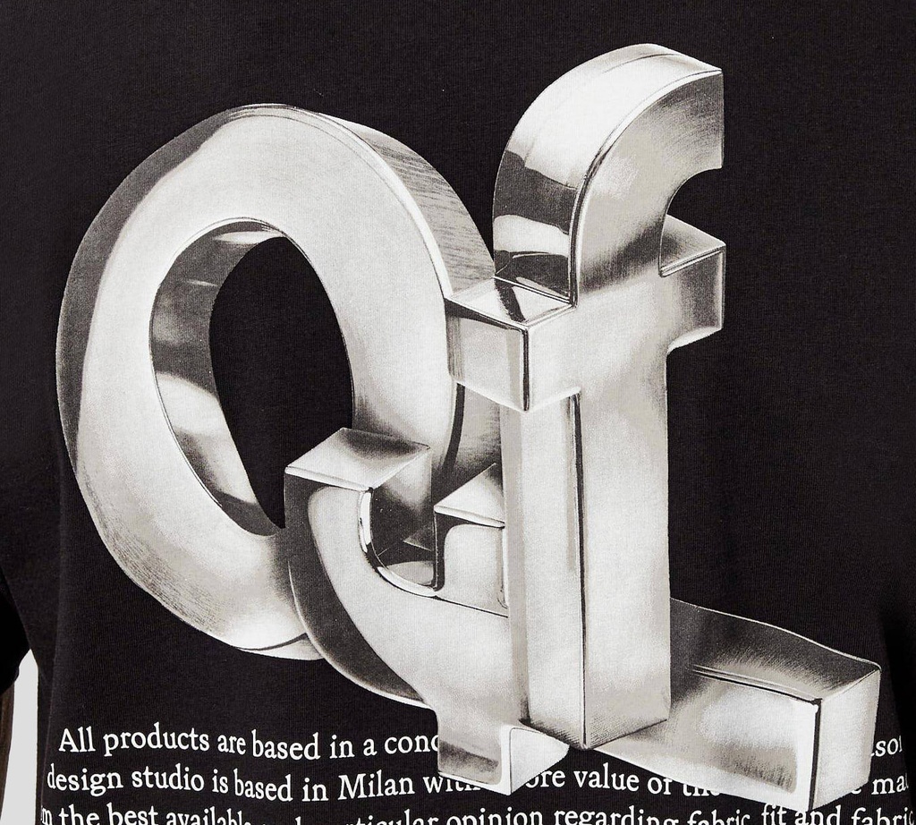 Off White - FRANELA NEGRA CUELLO REDONDO CON LOGO GRANDE ESTAMPADO EN LA ESPALDA