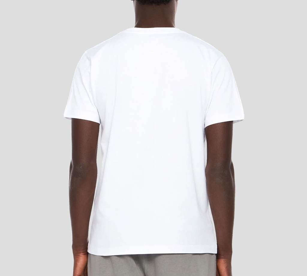 Off White - FRANELA BLANCA CUELLO REDONDO CON LOGO EN NEGRO SOBRE EL PECHO