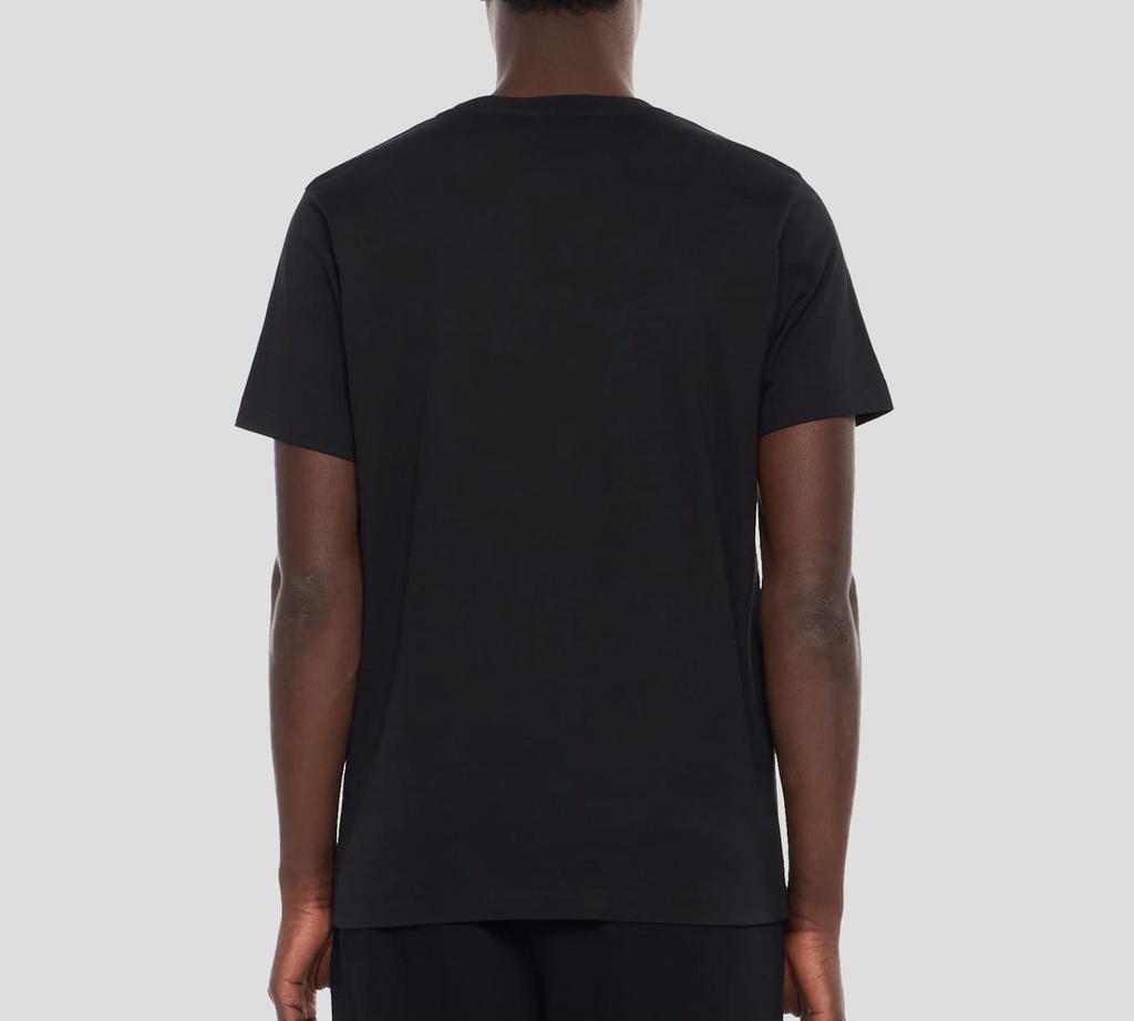 Off White - FRANELA NEGRA CUELLO REDONDO CON LOGO EN BLANCO SOBRE EL PECHO