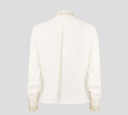 Elisabetta Franchi - BLUSA CON PEDRERIA EN CUELLO