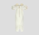 Elisabetta Franchi - VESTIDO BLANCO MARFIL STRAPLESS