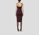 Elisabetta Franchi - VESTIDO MERLOT CON DETALLES DORADOS