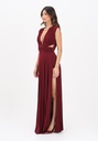 Elisabetta Franchi - VESTIDO CHERRY CON COLLAR EN DORADO