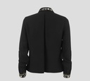 Elisabetta Franchi - BLUSA CON PEDRERIA EN CUELLO NEGRA