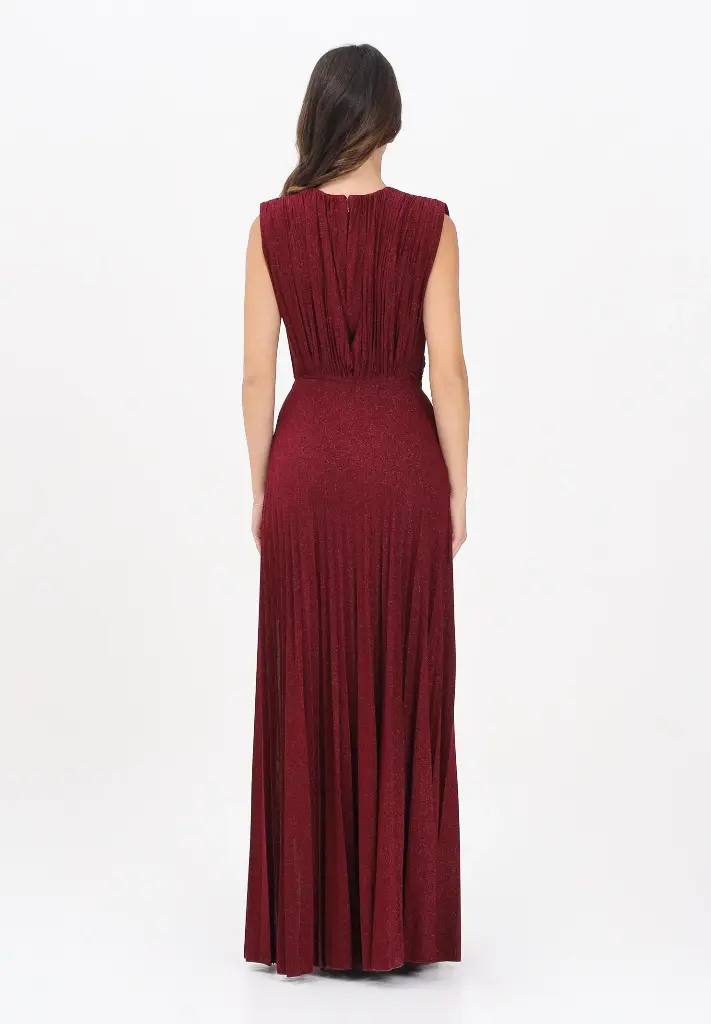 Elisabetta Franchi - VESTIDO CHERRY CON COLLAR EN DORADO