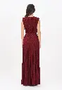 Elisabetta Franchi - VESTIDO CHERRY CON COLLAR EN DORADO