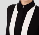 Elisabetta Franchi - BLUSA CON BUFANDA Y DETALLES DORADOS