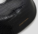 Elisabetta Franchi - CARTERA NEGRA PRINT DE SERPIENTE ASA DORADA