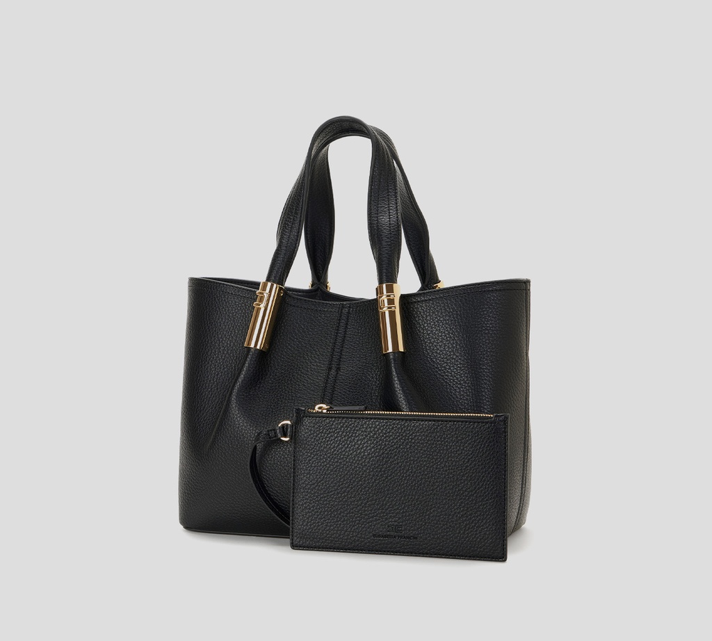 Elisabetta Franchi - CARTERA NEGRA CON DETALLES DORADOS MEDIANA