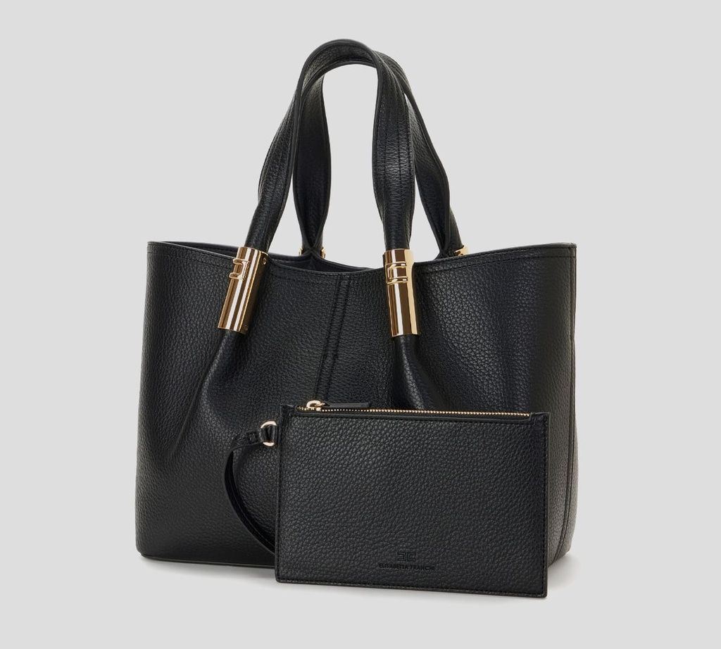 Elisabetta Franchi - CARTERA NEGRA CON DETALLES DORADOS MEDIANA