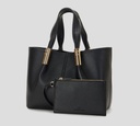 Elisabetta Franchi - CARTERA NEGRA CON DETALLES DORADOS MEDIANA