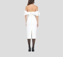 Elisabetta Franchi - VESTIDO BLANCO MARFIL STRAPLESS