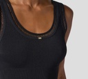 Elisabetta Franchi - CROPTOP NEGRO CON DETALLE EN MESH