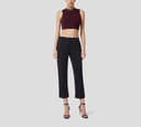 Elisabetta Franchi - CROPTOP MERLOT CON DETALLE DE CADENA EN CUELLO Y CIERRE