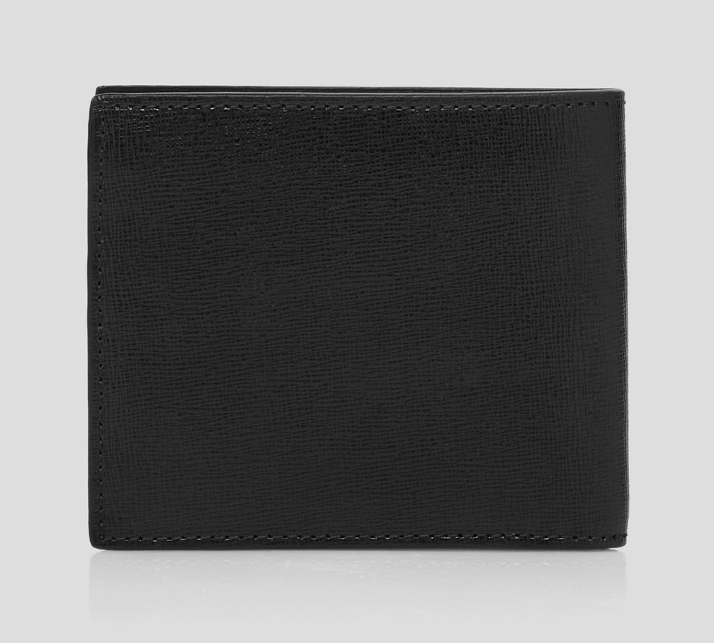 Philipp Plein - BILLETERA NEGRA FRANCESA HEXAGONAL DE PIEL SAFFIANO