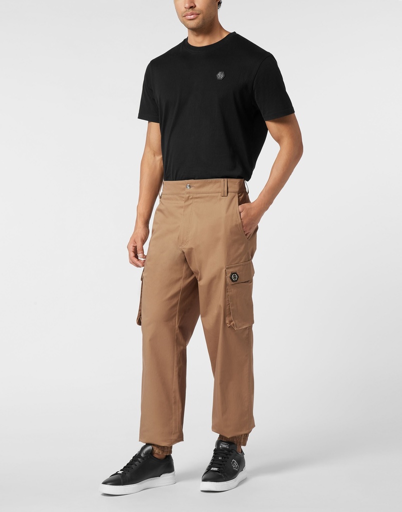 Philipp Plein - PANTALON BEIGE CARGO DE CORTE RECTO