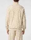Philipp Plein - CHAQUETA BEIGE DE CHÁNDAL JACQUARD CON MONOGRAMA