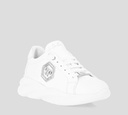 Philipp Plein - SNEAKERS BLANCO CORREDOR DE CUERO NAPPA CRYSTAL FATALE