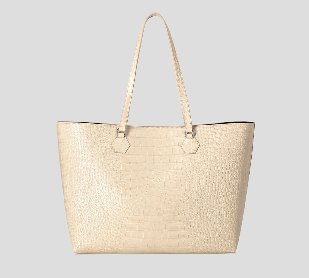 Philipp Plein - CARTERA BEIGE DE COMPRAS CALAVERA DE CRISTAL